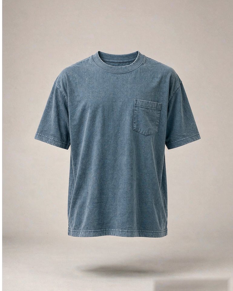 Pocket Tee in Dusty Blue