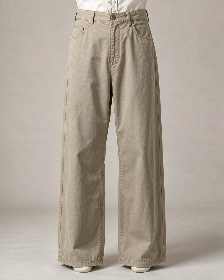 Wide Chino in Stone