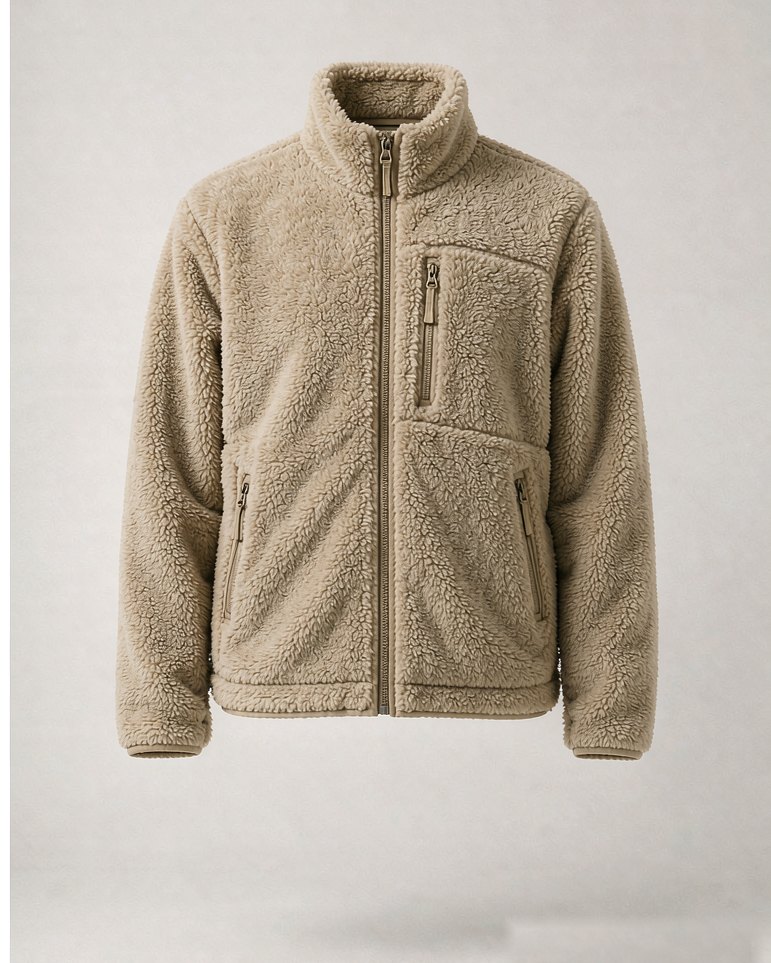 Zip Fleece in Oatmeal